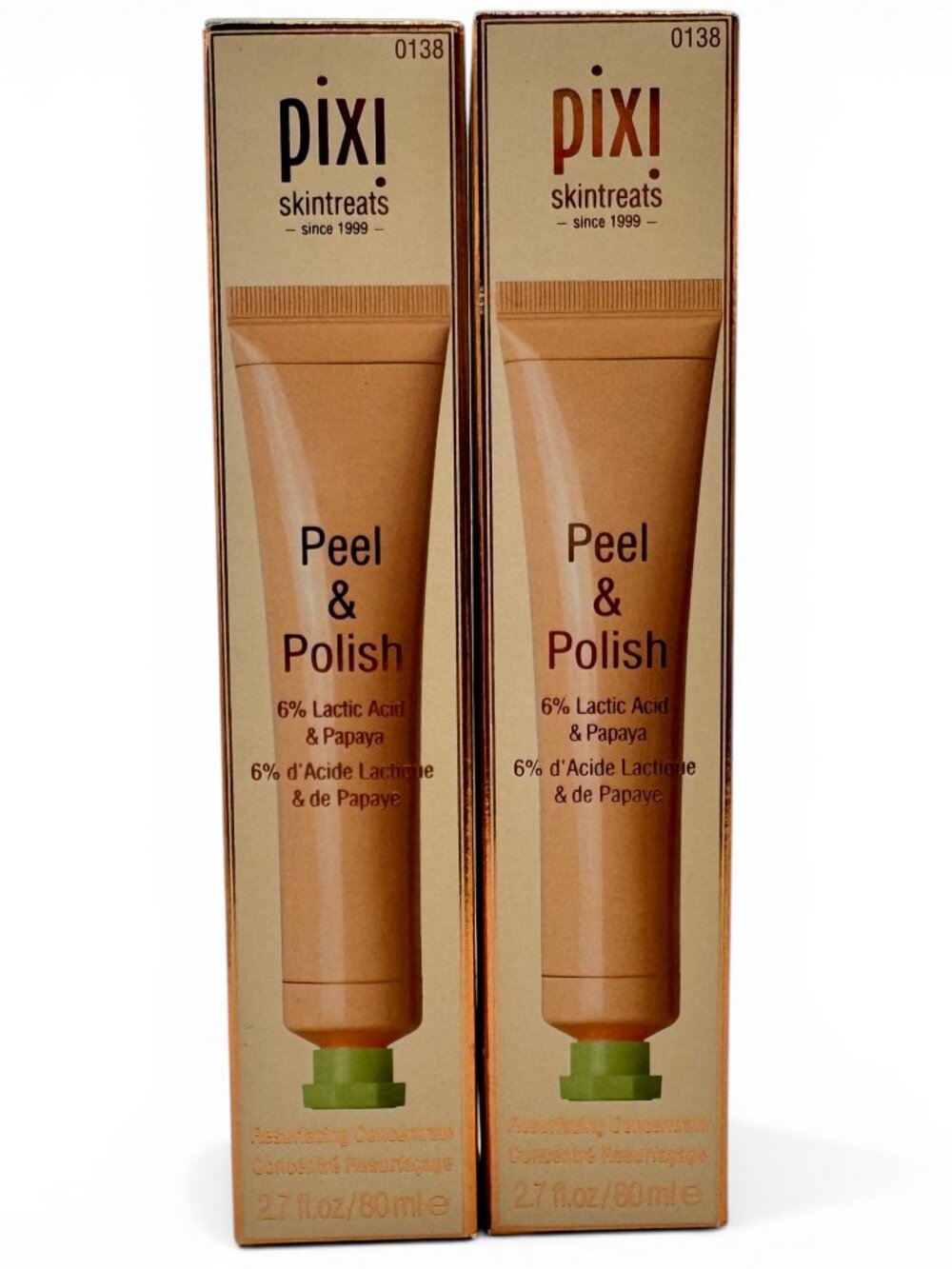 2x Pixi Beauty Peel & Polish Gentle Exfoliator Resurfacing Concentrate 2.7 oz ea